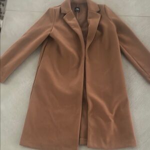 Lightweight wool Tan brown over coat Zara SM